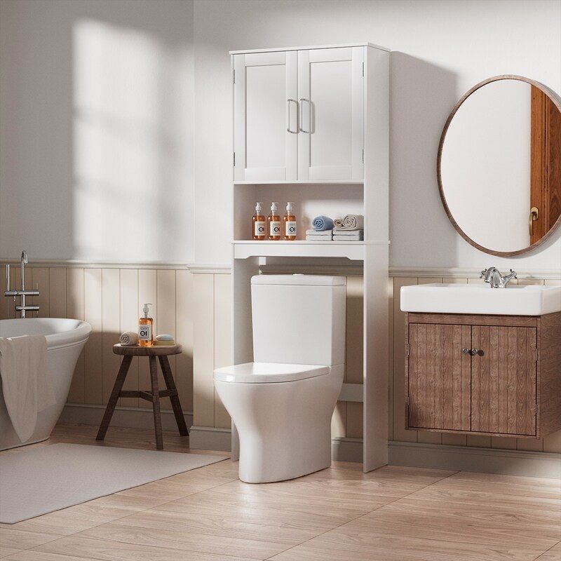 8 Space-Saving Over-Toilet Storage Units Compared